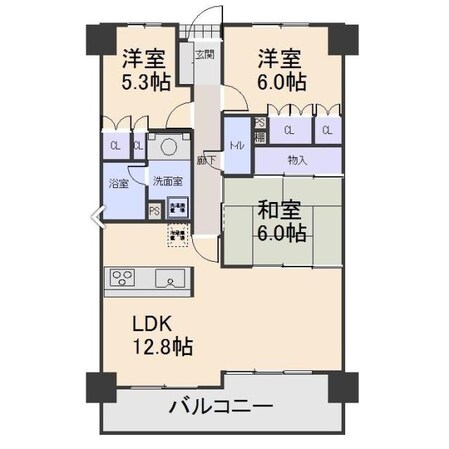 サーパス医大前の物件間取画像